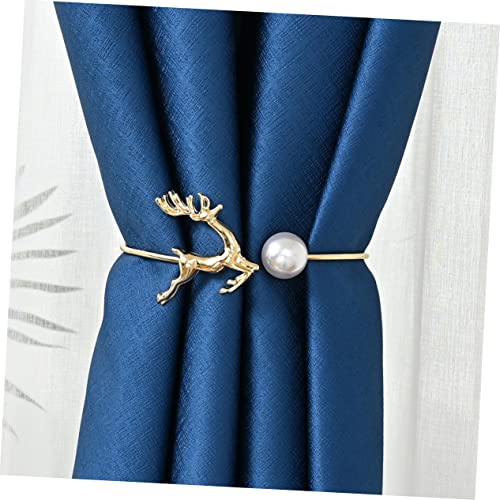 Cortina de retención PRETYZOOM con hebillas doradas y cuatro piezas decorativas 5