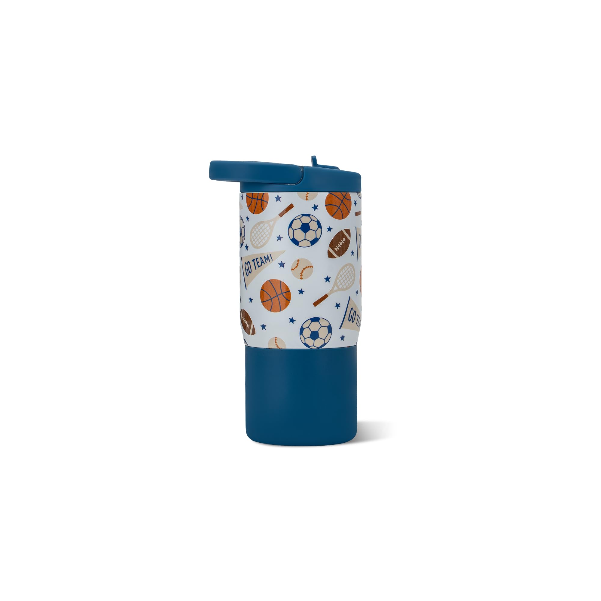 HydroJug Sport 14 oz For Kids 4+ Water Bottle with Straw, All-Stars