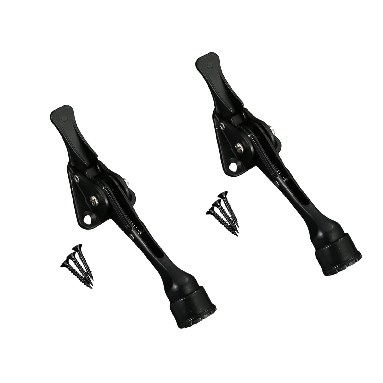 Kickdown Door Stop Metal Alloy Doorstop Adjustable Door Holder with Nonslip Rubber Tips Wall Protector Metal Alloy Doorstop