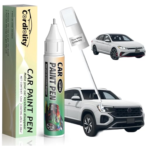 Image of LC9A /0Q Pure White Touch Up Paint for Volkswagen, Color Accurate Car Paint Scratch Repair Pen, Quick & Easy Fix Automotive Chips and Nicks