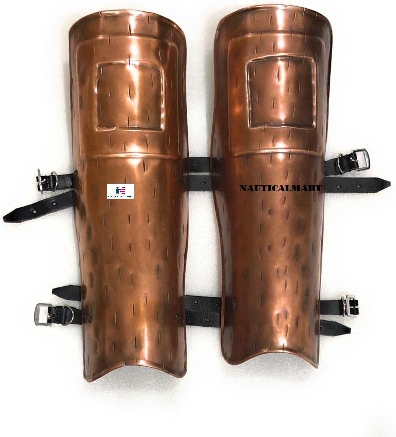 Nautical-Mart Gothic Medieval Knight Steel Greaves Leg Armor: Halloween Costume