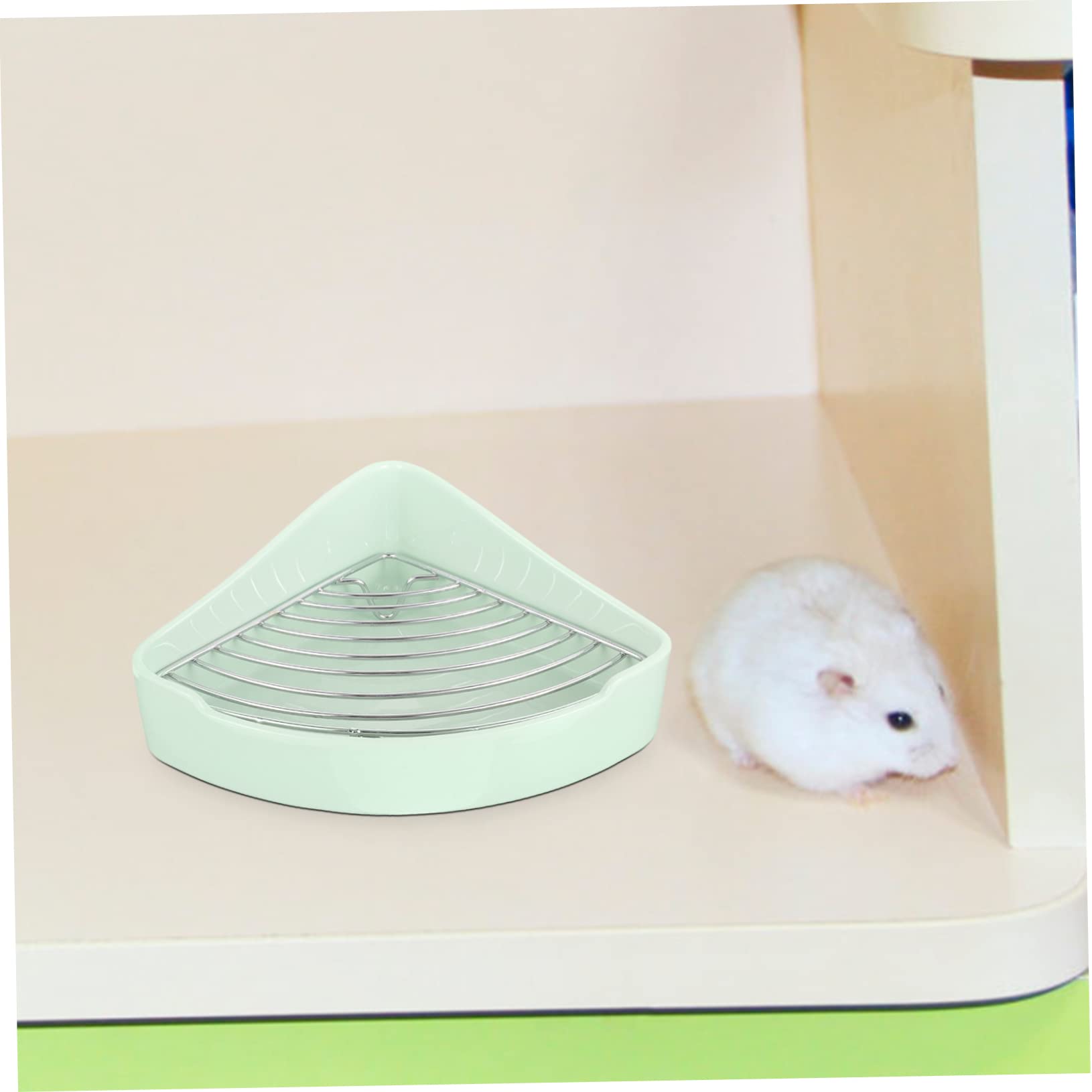 Toddmomy Hamstertoilette Wie Meerschweinchen und Kaninchen aus Keramik mit Sicherem Rand und Dreieckiger Form Anti Fall Töpfchen für Kleine Haustiere im Haushalt