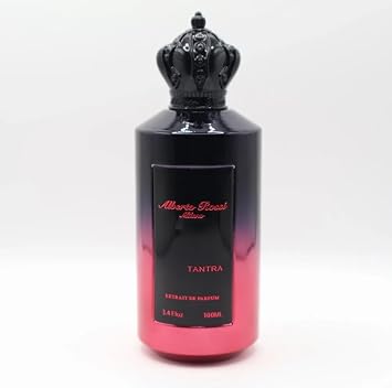 Tantra Extrait de Parfum, 3.4 Fl oz, Crown Cap Design, Pink-Black Gradient Bottle