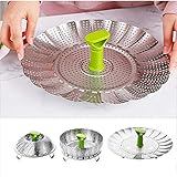 EEDAN-Stainless Steel Vegetable/Veggie Steamer Basket For Instant Cooking Pot With Handle And Legs,...