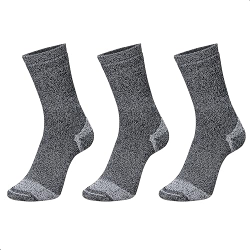 SELENE Kit 3 Pares Meias Trilha Caminhada Atoalhada Trekking Coolmax Bota Coturno, 3 Preta, 39-43
