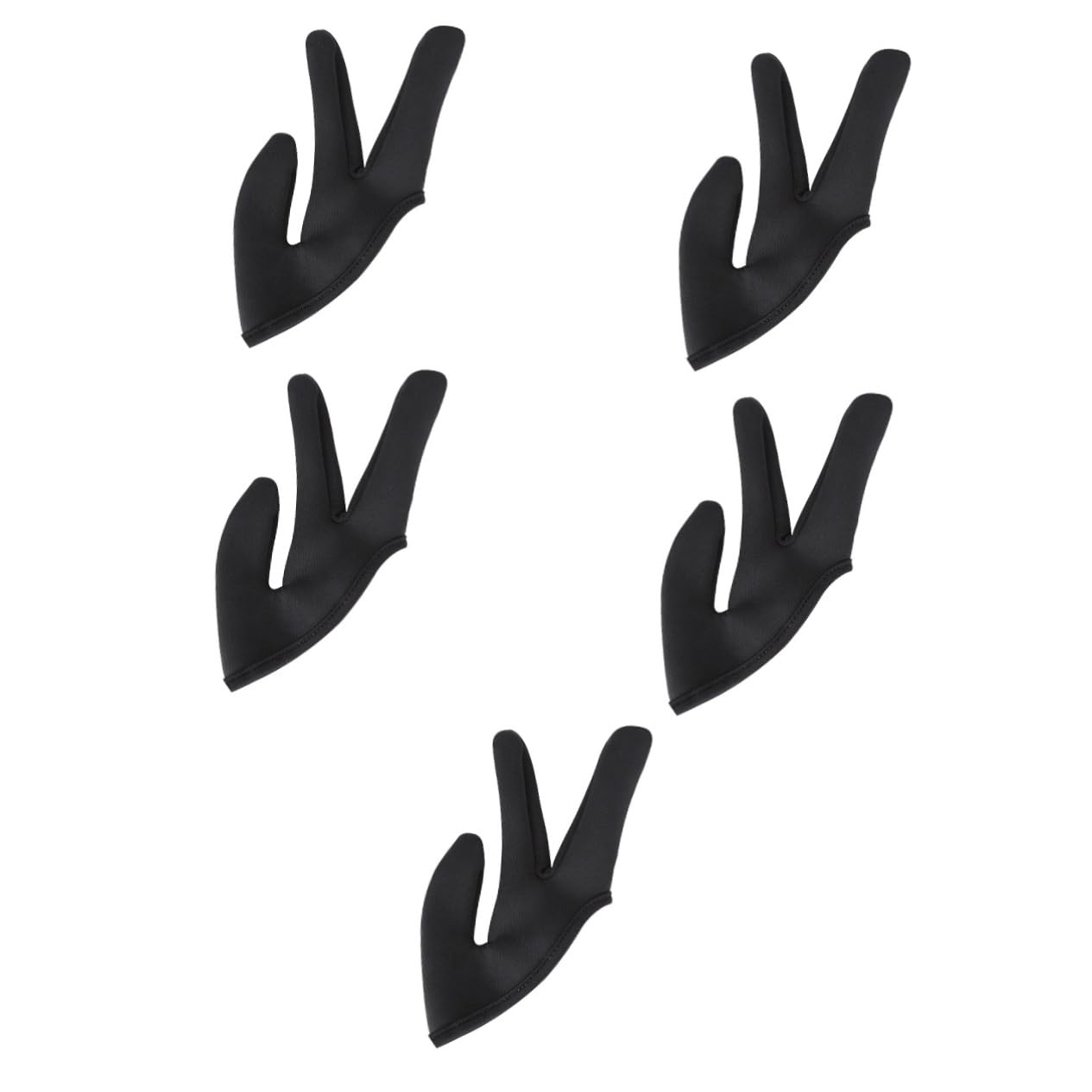 FOMIYES 5 Pcs Hair Styling Heat Resistant Gloves Finger Protectors for Curling Wand Flat Iron Dyeing Barber Hand Protection