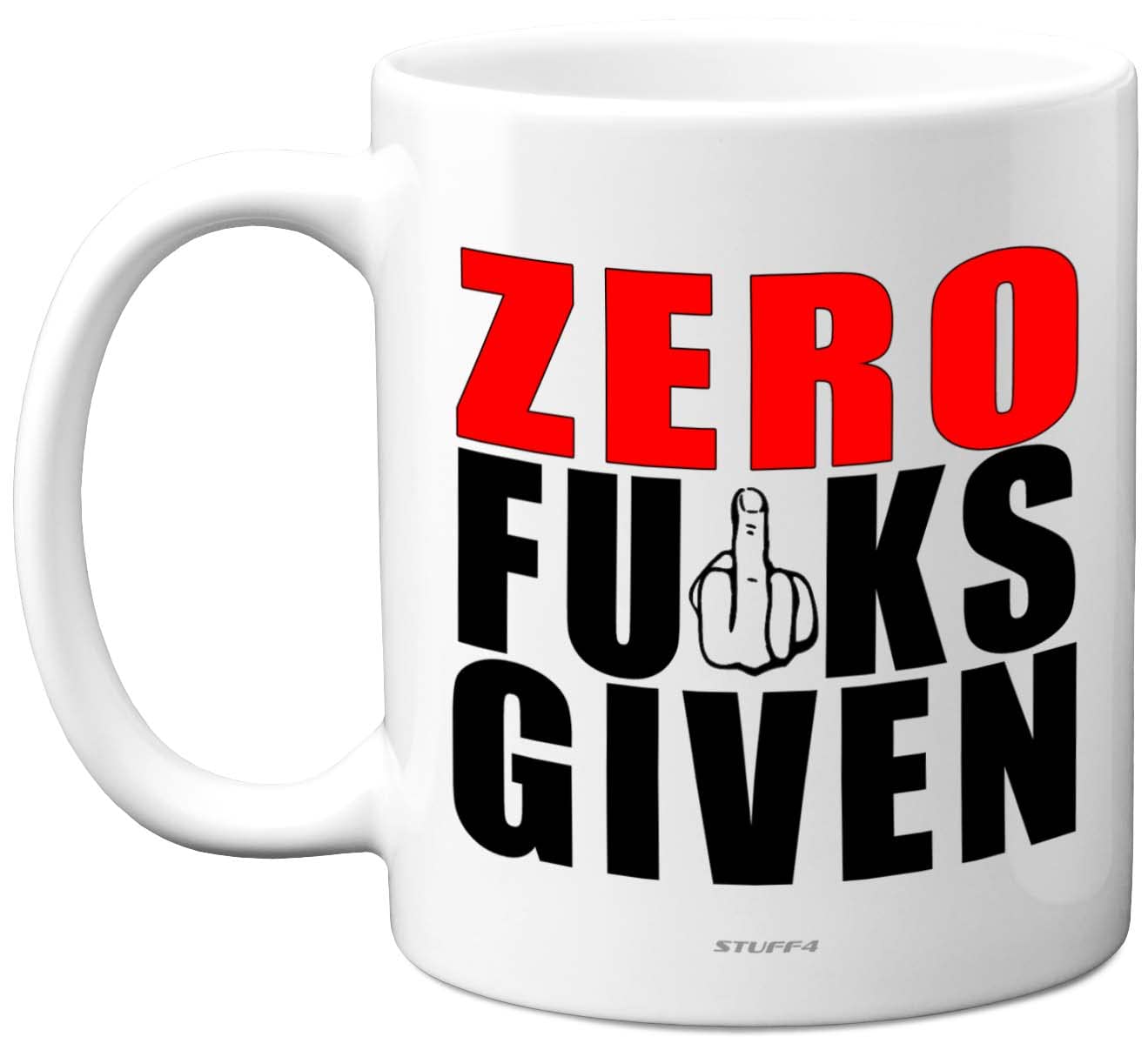 Stuff4 Zero Funny Novelty Gift Mug - F's - Mug Present Gift For Wife Husband Work Colleague Brother Auntie Uncle Sister Best Friend, Novelty 11Oz Ceramic Dishwasher Safe Coffee Cup