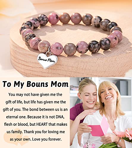 Image of Heart Charm Bracelet for Nana Grandma Bonus Mom Birthday Gifts