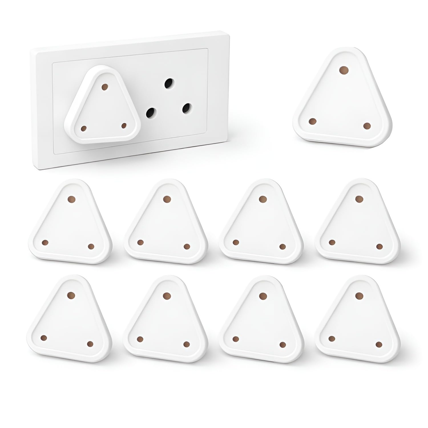 DALUCI Baby Safety Socket Plug Covers 10 Pcs Child Proof Electric Socket Protector for Switch Board – Dummy Plug Guards for Kids Safety (Pack of 10, White)