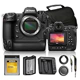 Nikon Z9 Mirrorless Camera Bundle, 45.7MP Full Frame Professional Camera, 8K Video, EXPEED 7, 493-Point AF, Dual CFexpress Slots Bundle with 120GB XQD Memory Card + Camera Bag