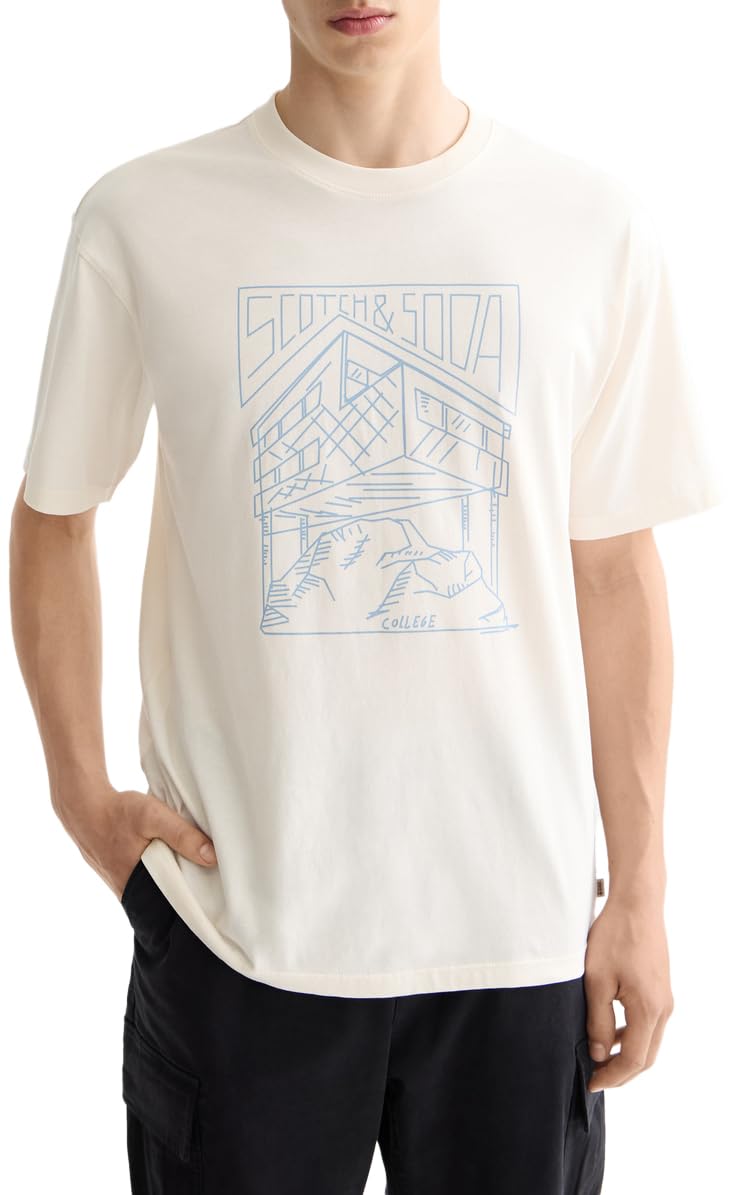 Scotch & Soda Men's Eggnog Relaxed Fit Logo T-Shirt