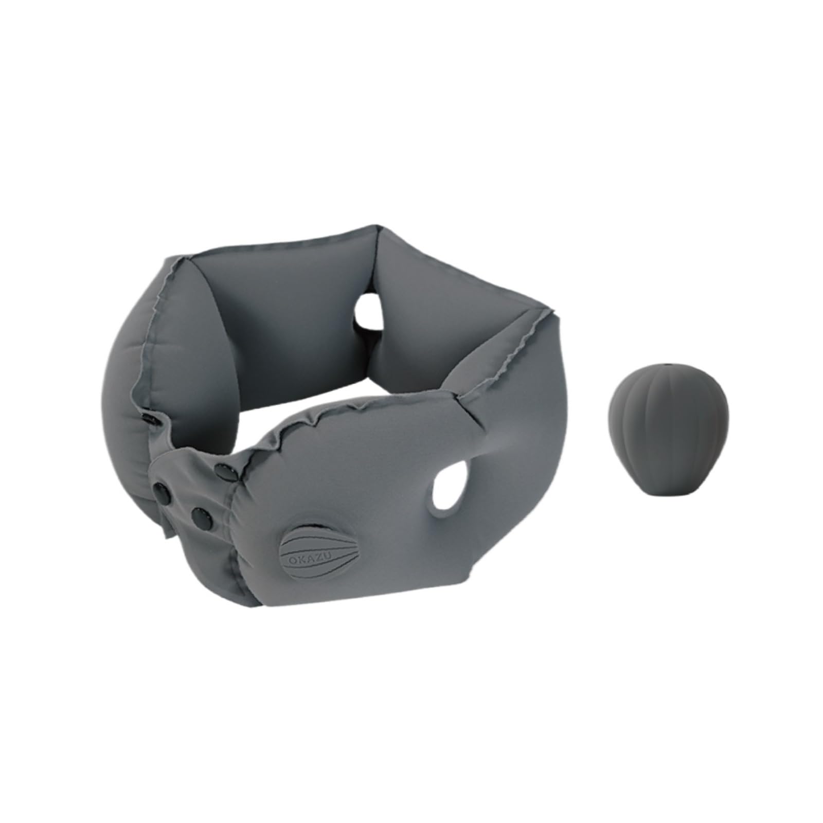 Cuscino da Viaggio per Aereo Auto E Treno Cuscino da Viaggio Portatile Gonfiabile A Forma di U for Il Supporto del Collo(Black)