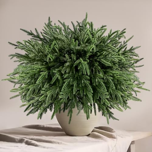 JOLCEEY 12 Stück Tannenzweige Weihnachten, 45 cm Weiche und...