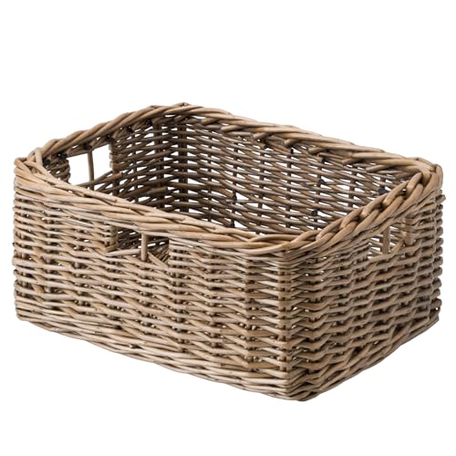 Image of StorageWorks Pantry Baskets, Willow Storage Baskets for Organizing, Shelves, Pantry Organizers and Storage, Light Brown, 15 inch L x 11 inch W x 6 inchH