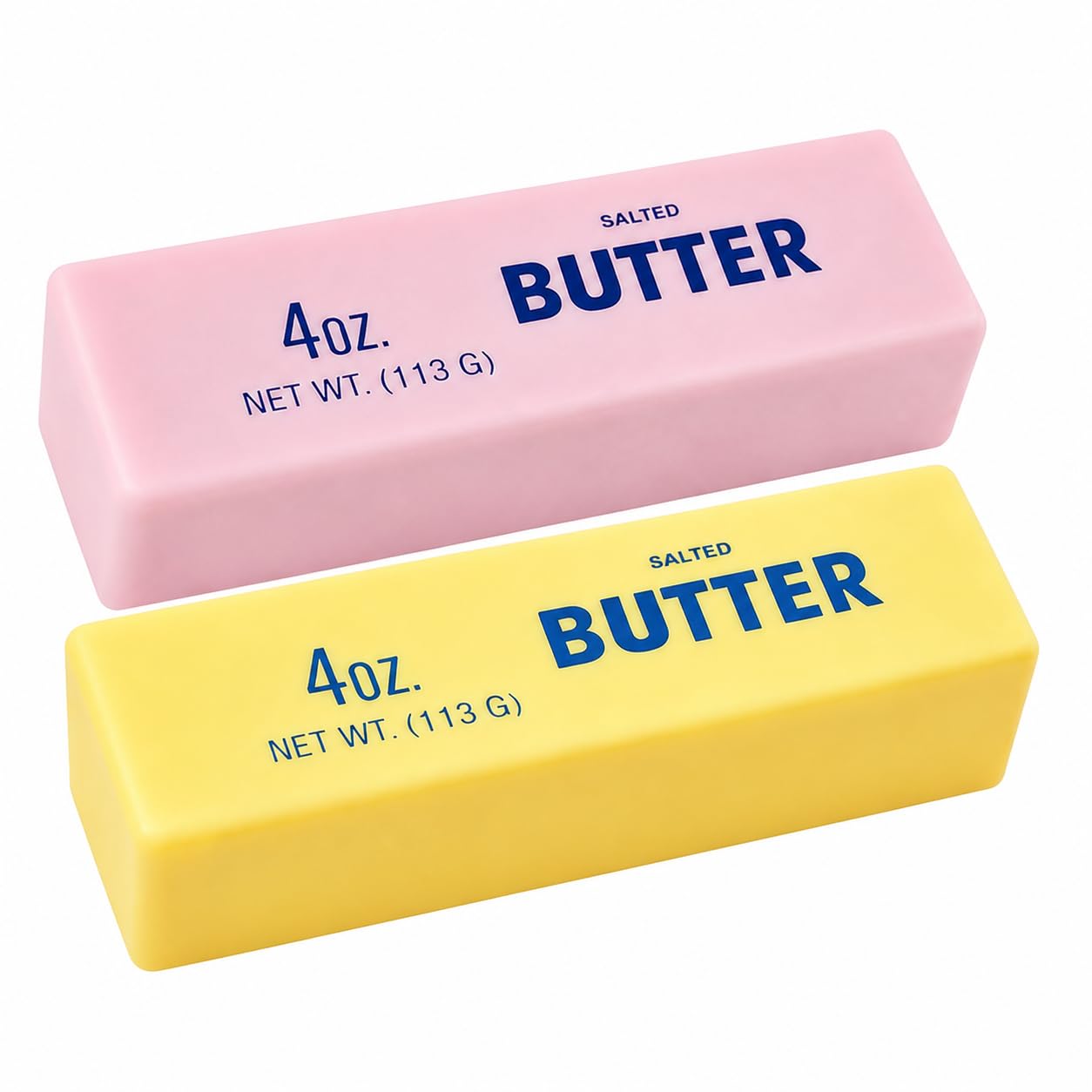 2-Piece Butter Squishy Stick Fidget Toys for Adults (Pink & Yellow)