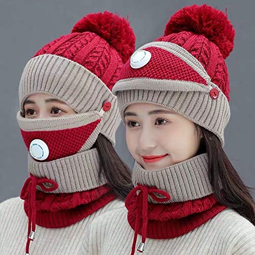 Set di sciarpe circolari con cappello invernale