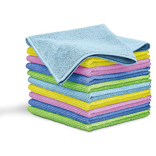 Blaumann Set 10 Paños de Cocina Microfibra, Juego de Bayetas Suaves para Secar, Super Absorbentes, Grandes 30x30cm, Toallas para Limpieza Cocina, Coche, Cristales, Baño, Reutilizables, Multicolor Cover