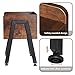 Kingso Nightstand Side Table End Table Stackable Bedside Table Record Player Stand with Storage for Bedrooms, Living Room Night Stand for Small Spaces with Stable Metal Frame, Rustic Brown