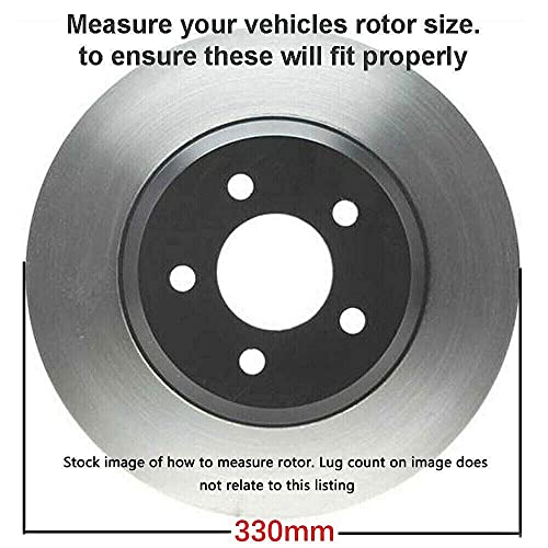 Image of Detroit Axle - Rear Brake Kit for Chevy GMC Silverado Sierra 2500 HD | 3500 HD Avalanche Suburban Yukon XL 2500 Hummer H2 12.99 inch inch Drilled Disc Brake Rotors Ceramic Brake Pads Replacement
