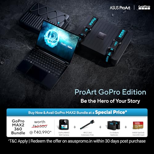Image of ASUS ProArt PX13 (2026),AMD Ryzen AI MAX+ 395,AMD Radeon 8060S iGPU,128GB RAM,1TB SSD,3K OLED,13.3 inch(33.7 cm),Win 11,M365 Basic(1Y)* Office 2024,Nano Black,1.39 Kg,HN7306EAC-LX052WS,AI Creator Laptop