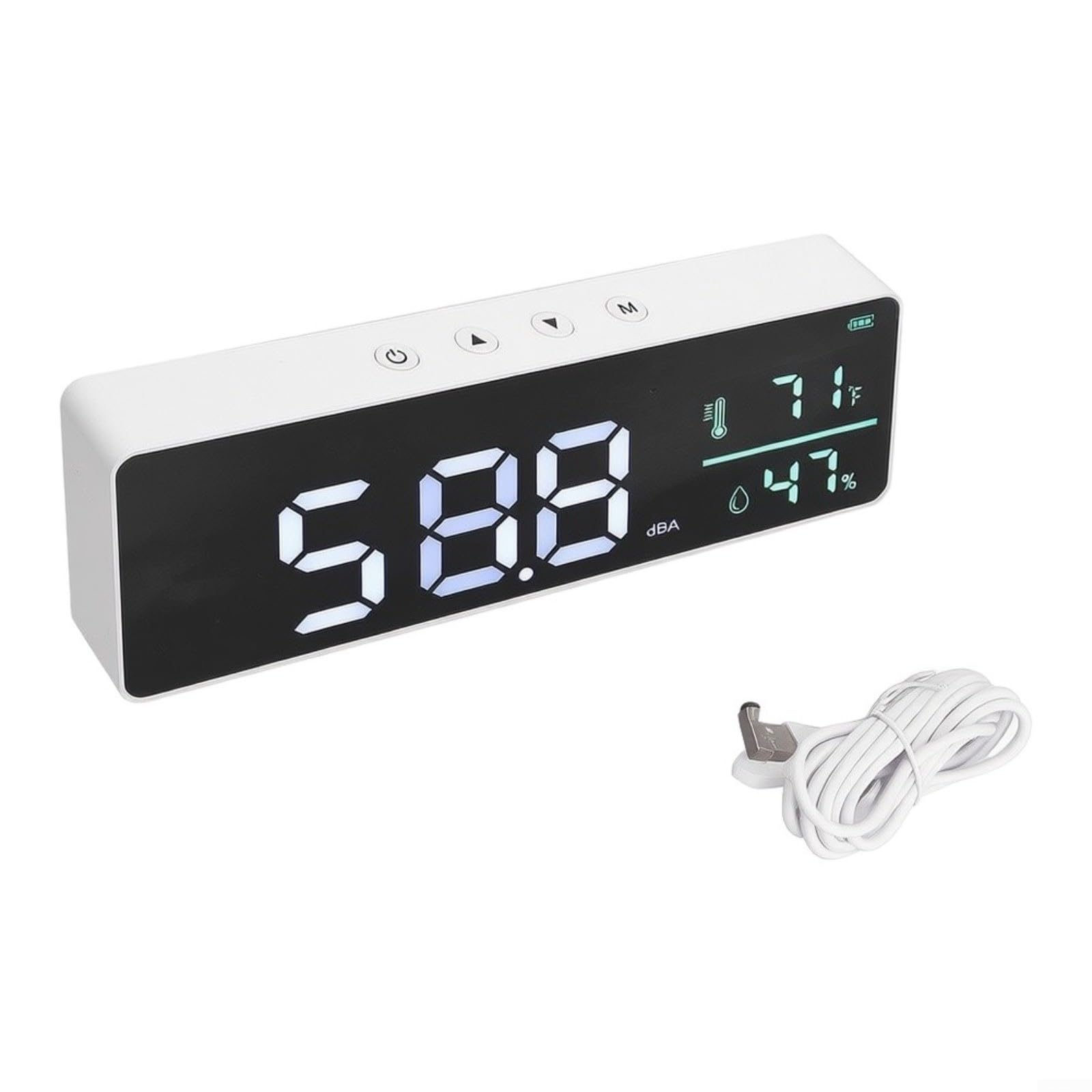 Medidor de ruido DM1306D con termómetro higrómetro pantalla LED
