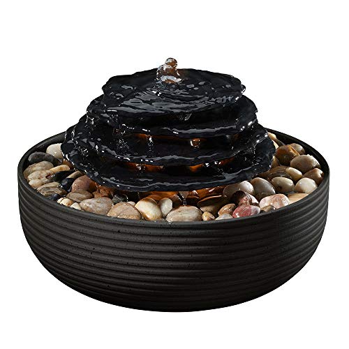 Homedics Purity Relaxation Tabletop Fountain, Black