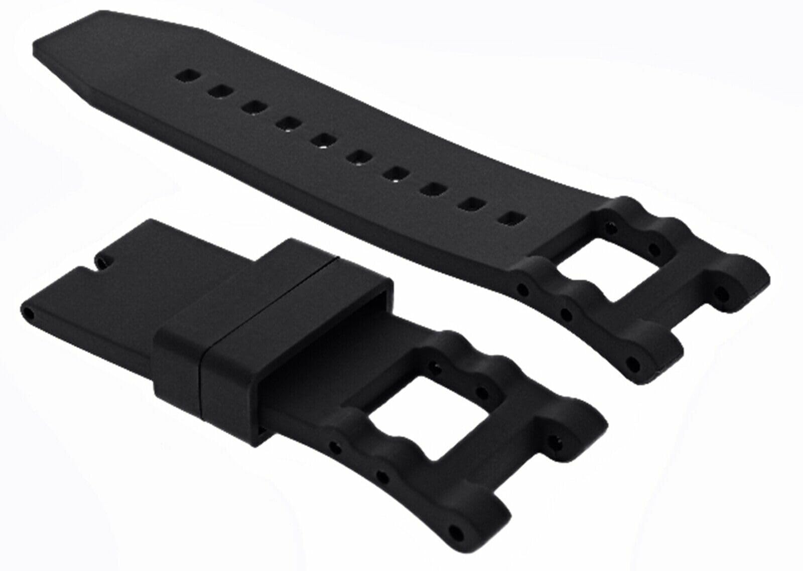Ewatchparts Watch Band Silicone Rubber Strap Compatible With Invicta Subaqua Noma 6043 5511 5512 Black