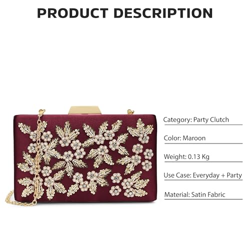 Image of Lavie Signature Women's Ogden Embroyidery Handle Framed Clutch|Ladies Purse |Gift For Women