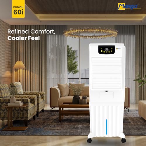Image of Mango Punch Room Air Cooler Punch 60i |2000 m /hr Air Delivery | Honeycomb Pads | Auto Swing | Castor Wheels | For Rooms up to 235 Sq Ft (60L)
