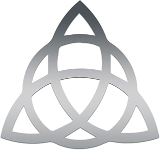 Triquetra Symbol Sticker Vinyl Decal Notebook Car Window Laptop 5" x 5" (Silver)