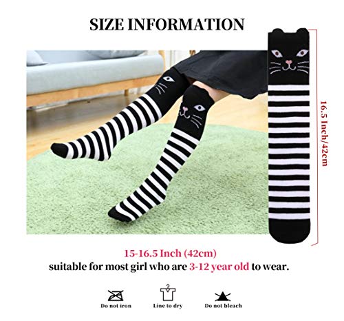 Image of Color City Girls Socks Knee High Stockings Cartoon Animal Warm Cotton Socks