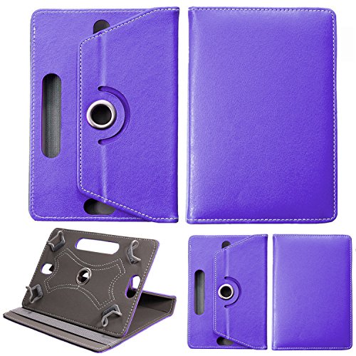 Universal 8.0 inch Tablet Case, Multi-Angle Stand Flip Printed Wallet Case Fits All 8.0" Inch Samsung, Lenovo, Acer, Huawei, Sony, Apple, Toshiba Android Tablets tab devices (Purple)