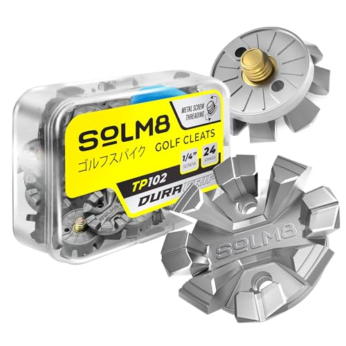 SOLM8 Golf Shoe Replacement Spikes - Metal Screw Threading...