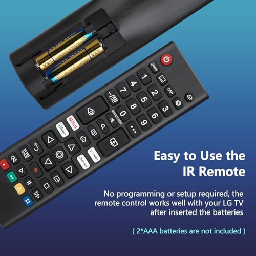 Image of Universal Remote Compatible for LG Smart LED TV AKB76040308 (Your Old Must be Exactly Same) Controller (Black)
