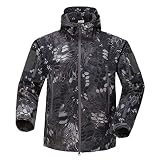 HANTONGHAO Chaqueta táctica para hombre, ropa a prueba de viento, abrigo de lana, ropa de caza, chaqueta militar de camuflaje