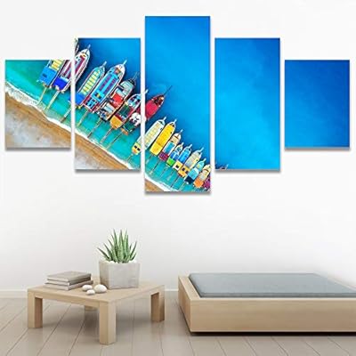SIGNWIN 5 Panel Canvas Wall Art Modern Art...