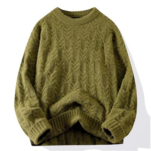 Men's Round Neck Casual Pullover Sweater Long Sleeve Thickened Comfortable Sweater2