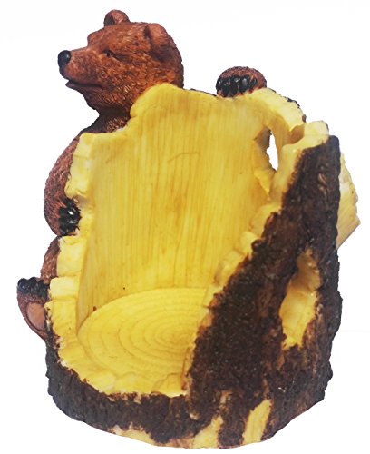 Fitsand Brown Bear Crafted Statue Speaker Holder Stand Guard Station For Nest Cam Indoor Security Camera #TOP7