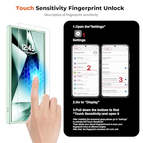 Image of SUPFINE Magnetic for Samsung Galaxy S24 Ultra Case with Screen Protector, (Built-in Magnets) (Military Grade Drop Protection) Slim Translucent Shockproof Phone Case,Light Green