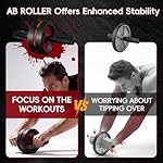 EnterSports Ab Roller Wheel for Abs Workout - Abdominal Exercise Equipment with 2 Knee Pads for Home Gym, Core Strength Training, Fitness Equipment for Men & Women - Image 2
