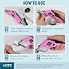VLOXO Cordless Electric Scissors Cardboard Cutter with 2 Type Blades Rechargeable Powerful Shears Cutting Tool for Fabric Electric Box Cutter Leather Felt with Charger & Storage Box-Pink #5