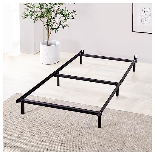 Zinus Michelle Compack 6-Leg Support Bed Frame, for Box Spring and Mattress Set, Twin, Black (AZ-SBF-07T)