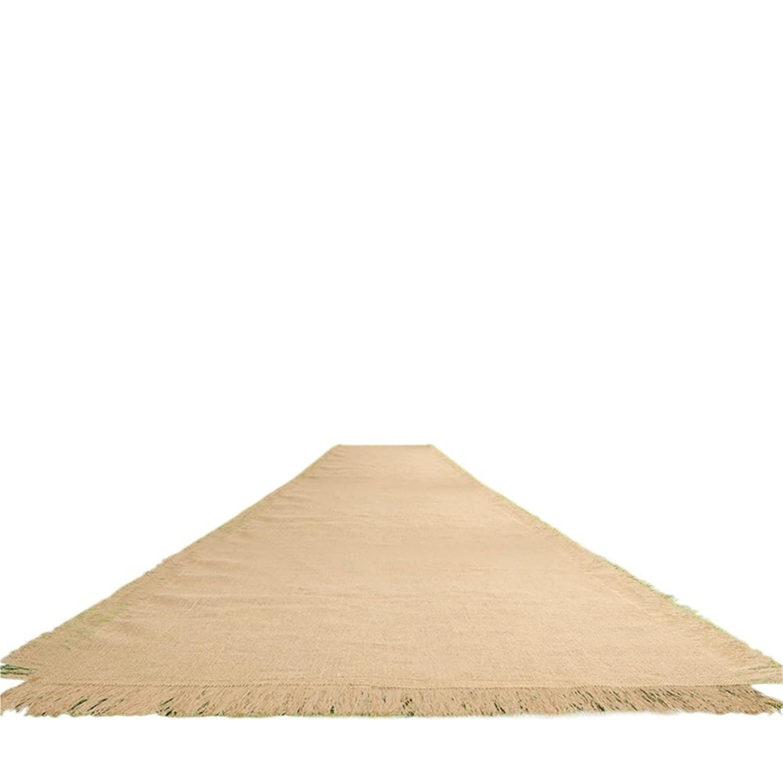 Tapis de Mariage Tapis d'allée de Mariage en Toile Jute Rustique avec Bordure frangée, Tapis Piste for décoration fête ou Douche Nuptiale(Tassel A,6m,30.0cm)