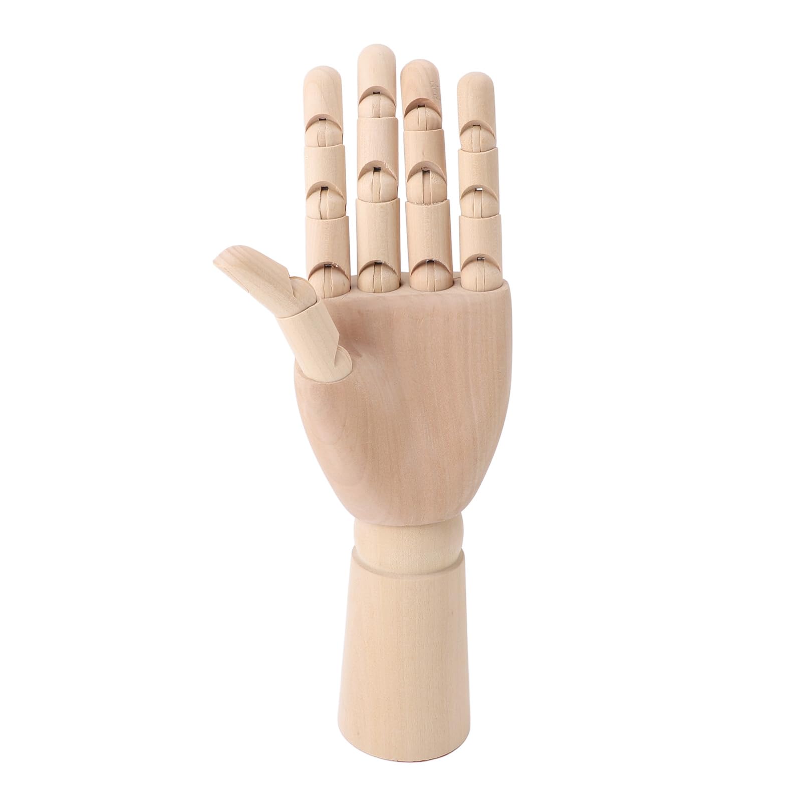 Articulated Model, Portable Jointed Solid Wood Artist Mannequin Model, Flexible Drawing Figure Artist Manikin Hand Model for Decoration Art Painting (Male Left Hand)