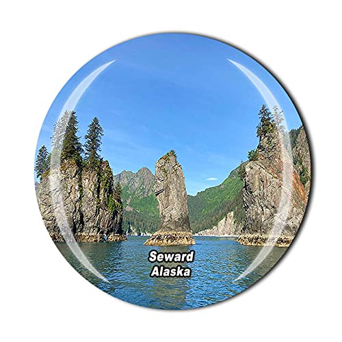 Wedare Magnet Souvenir Seward Alaska USA 3D Fridge Crystal Glass Travel Collection Gift Home Kitchen Decoration