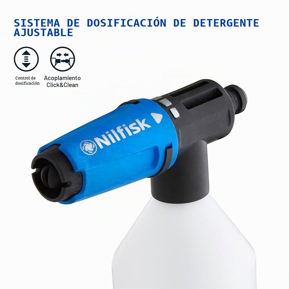 Nilfisk Kit de Limpieza de Coches - Pulverizador de Espuma Super Foam + Brush + Boquilla de Coches + Boquilla para el Chasis Bajo - Accesorio Original para Hidrolimpiadoras