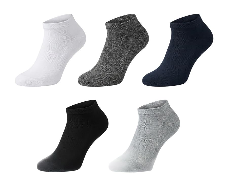 Premium Cotton Ankle Length Socks for Men | Breathable, Sweat Absorbent, Soft & Stretchable | Multi Color Casual & Sports Socks | Pack of 5-image-23