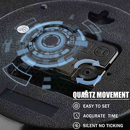Image of HZDHCLH 10 inch Small Wall Clocks Battery Operated,Blue Quartz Clock for Wall,Silent Non Ticking Modern Wall Clock for Living Room Bedroom Kitchen Office School Classroom Decor | for Wall,Silent Small Wall Clock for Living Room Bedroom Kitchen Office Nursery Decor(Blue and white)
