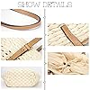 Ayakizi Stroh Strand Schultertasche Tasche, Damen Sommer Handtasche Weben Eimer Korbtasche Basttasche Casual für Outdoor Reise Schule Arbeit Einkaufen (Beige) #3