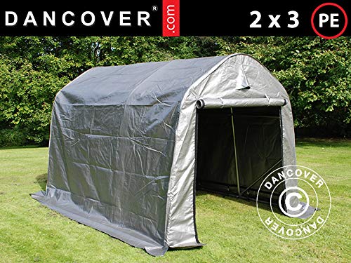 Preisvergleich Produktbild Dancover Lagerzelt Zeltgarage PRO Lagehalle 2x3x2m PE, Grau